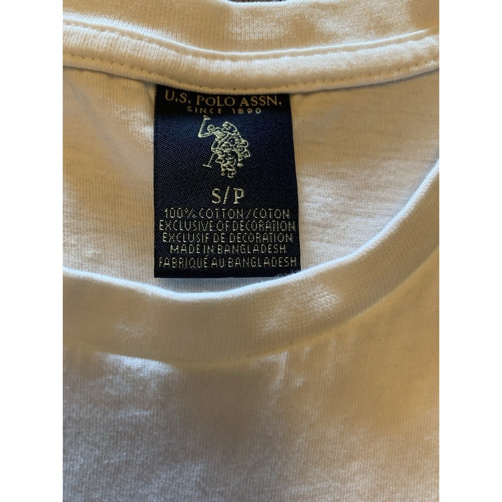 US Polo Assn Mens White Short Sleeve T Shirt Classic Pony Logo Size Small - Picture 8 of 16